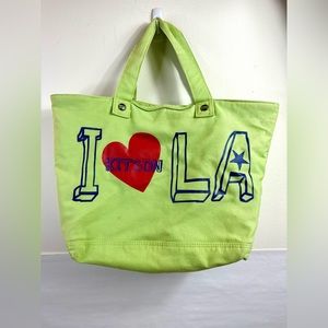 I Love Kitson LA large canvas tote